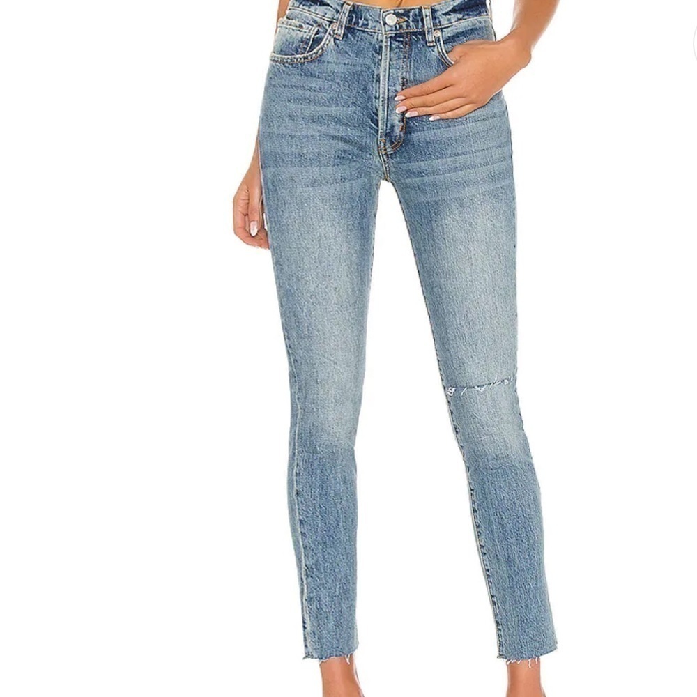 Free People High Rise Distressed Skinny Jean Size 28